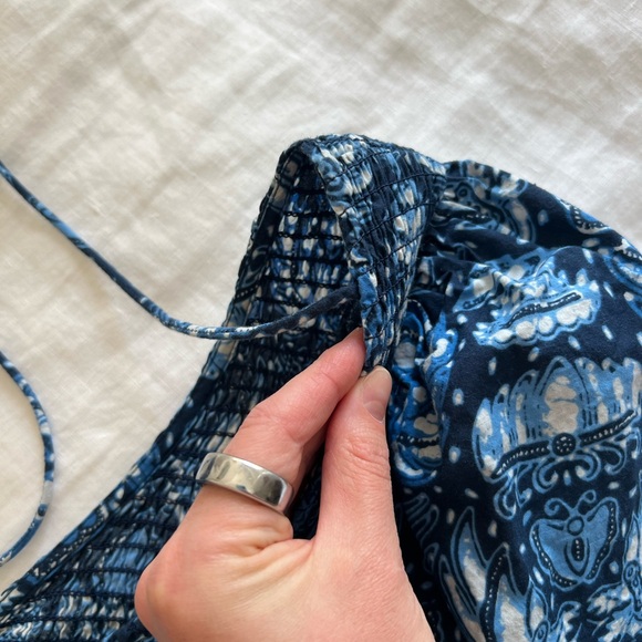 Blue Patterned Maxi Dress